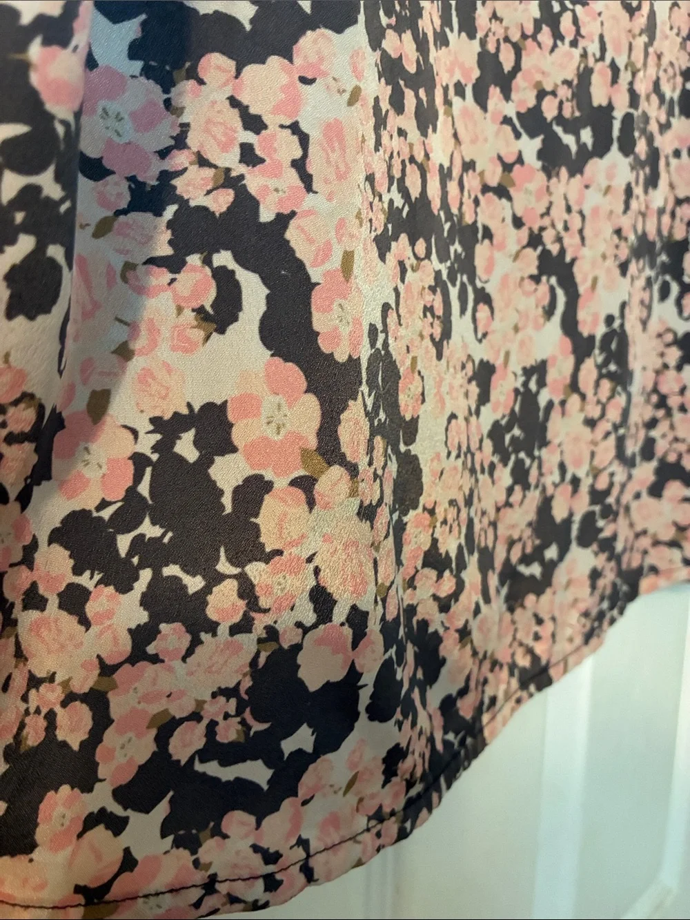 J. Crew Tee with Pink Floral Front Panel